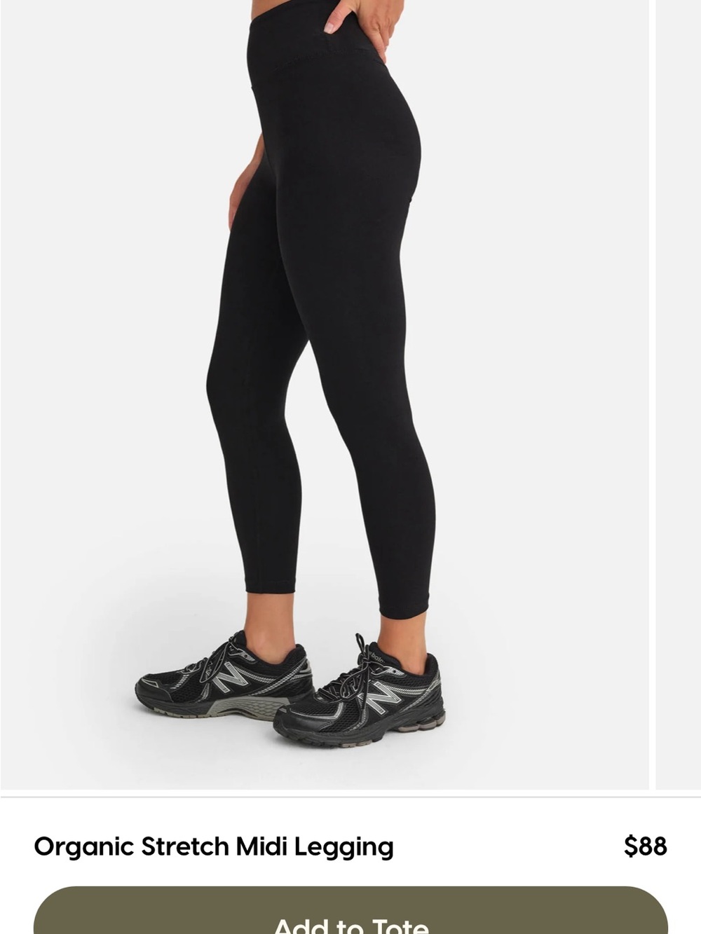 MATE the Label High-Rise Midi Leggings in Black - Picture 3 of 3